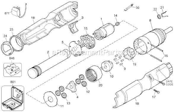 Page A Diagram and Parts List for VP730T Type 2 Black and Decker Electric Drill